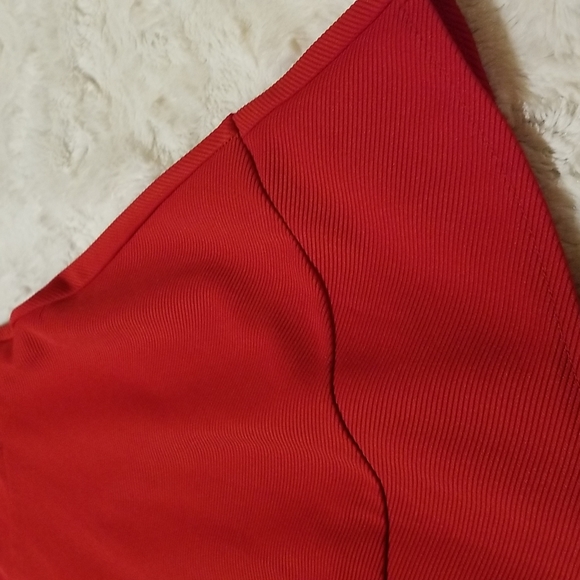 Forever 21 Womens Red Lace Sleeveless Dress Size Small Flare - Picture 2 of 9